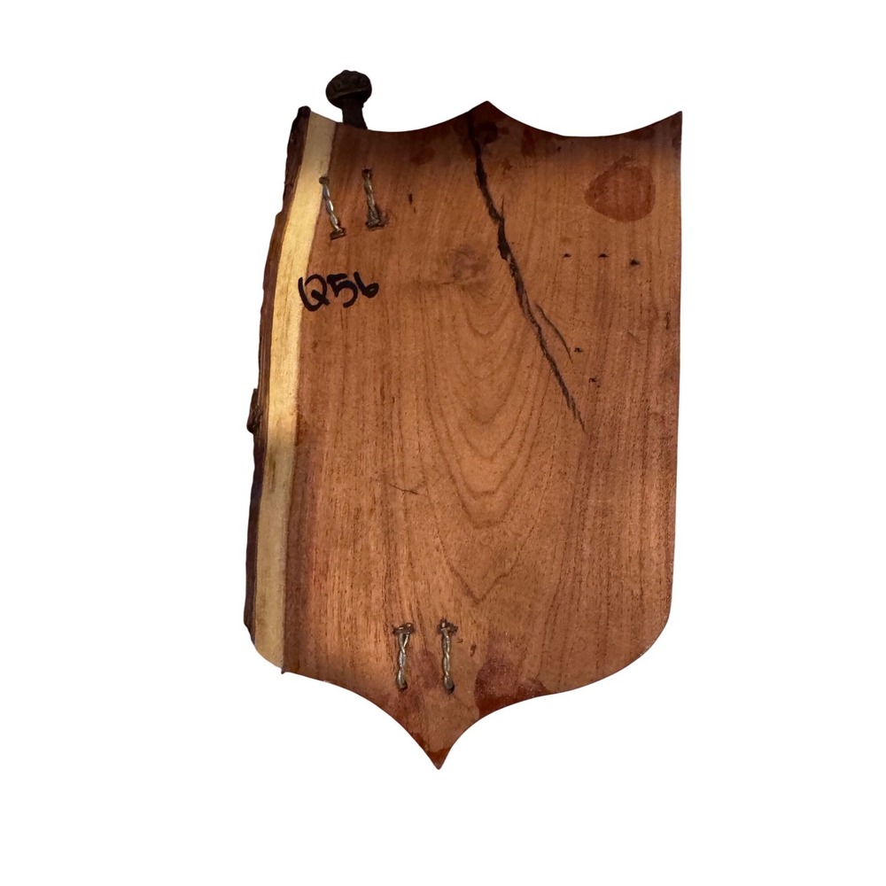 Handmade Live Edge Wood Shield Carved Cross & Replica Sword Letter Opener Gothic - Picture 4 of 10